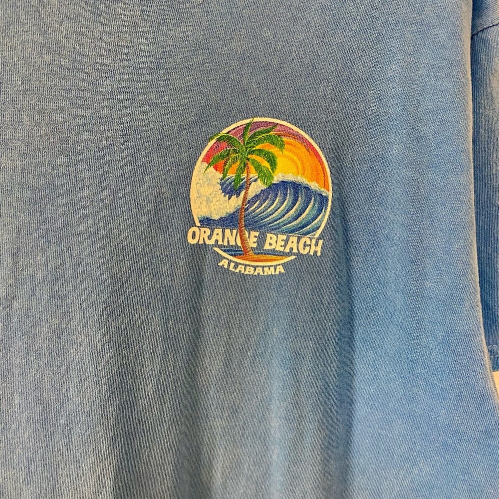 Orange Beach AL blue tee shirt.☀️🏖️🌊  size large - Picture 4 of 5
